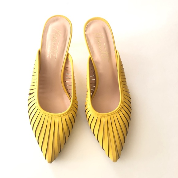 Nanette Lepore Shoes - Yellow Pointed Slip On Mules